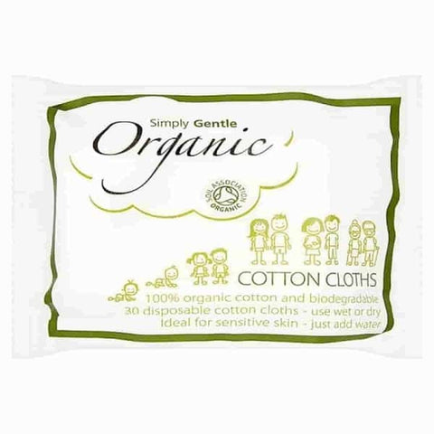 Simply Gentle Organic Cotton Cloths - Use Wet or Dry 30