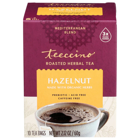 Teeccino Herbal Coffee Bags Hazelnut x 10 Bags