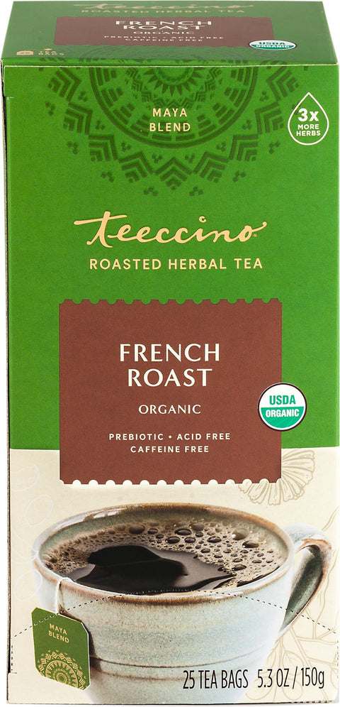 Teeccino Herbal Coffee Bags French Roast X 25 Tea Bags
