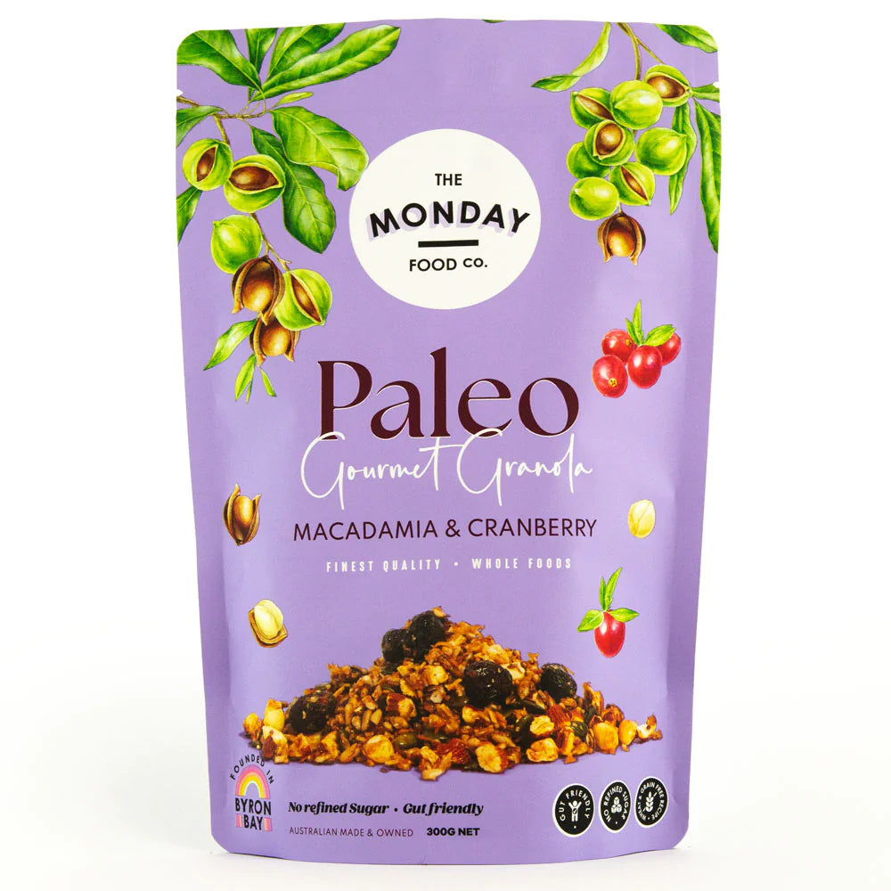 Monday Food Co. Paleo Granola Macadamia & Cranberry 300g