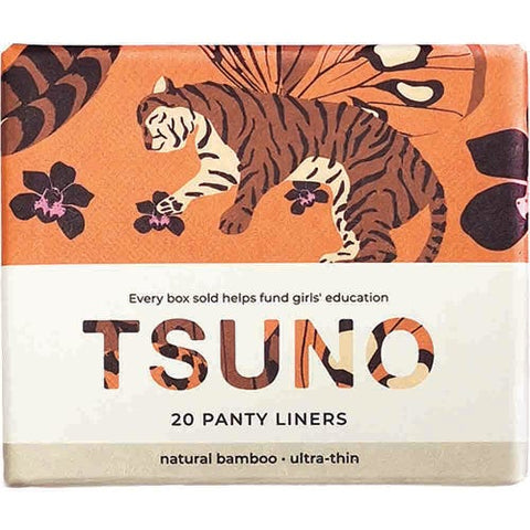 Tsuno Natural Bamboo Panty Liners Ultra-Thin 20pk