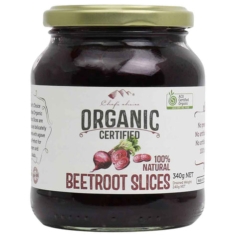 Chef’s Choice Certified Organic Beetroot Slices 340g