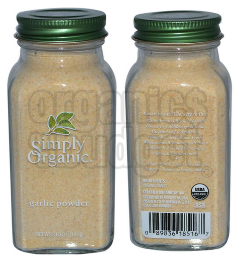 Simply Organic Garlic Powder 103g (Kosher)