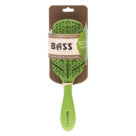 Bass Brushes Eco-Flex Detangler Hair Brush Made From Plant Starch - Green