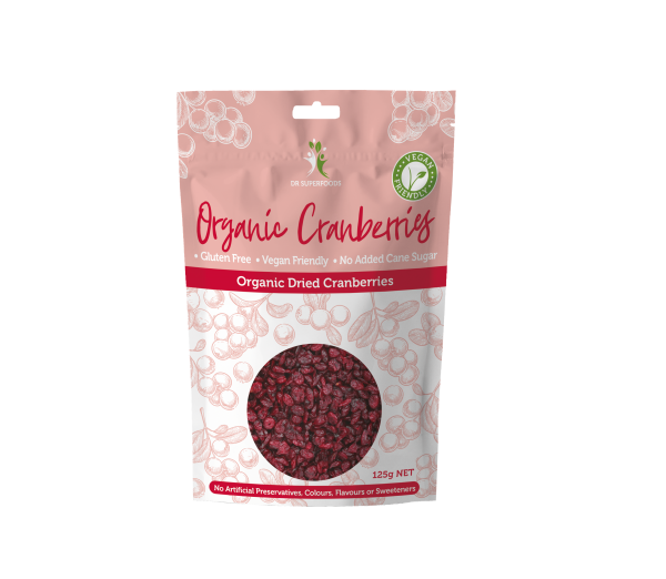 Dr Superfoods Organic Dried Cranberries 125g