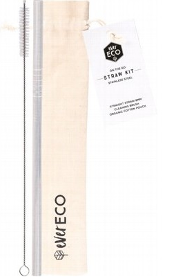 Ever Eco On-The-Go Straight Stainless Steel Straw Kit