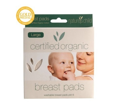 Nature's Child Organic Large Washable Breast Pads 6 pack