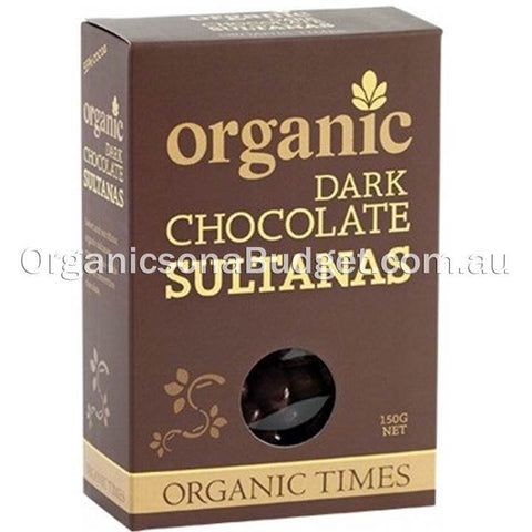 Organic Times Dark Chocolate Sultanas 150g