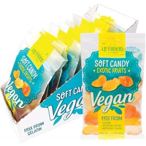 J. Luehders Soft Vegan Lollies Exotic Fruits 80g x 10