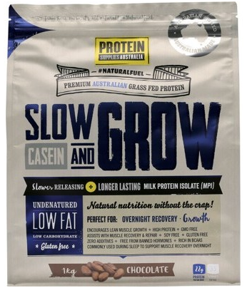 Protein Supplies Australia Slow & Grow (Slow Release) Chocolate - 1kg