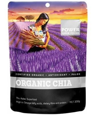 Power Super Foods Organic Raw Chia Seeds 200g