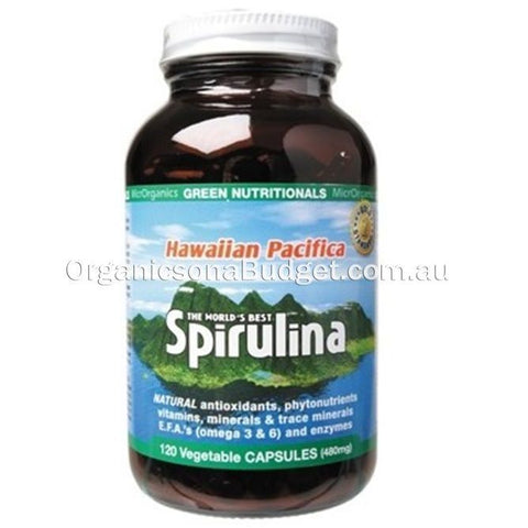 Green Nutritionals Spirulina Capsules (480mg) 120 VegeCaps