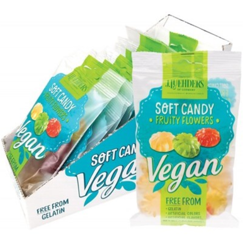 J. Luehders Soft Vegan Lollies Fruity Flowers 80g x 10