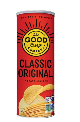 The Good Crisp Company Potato Crisps Classic Original 160gx8 (Box Quantity)
