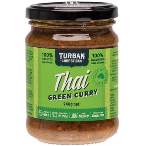 Turban Chopsticks Curry Paste Thai Green Curry 240g Organics