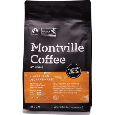 Montville Coffee Decaf Coffee Plunger Hinterland Blend (Ground)