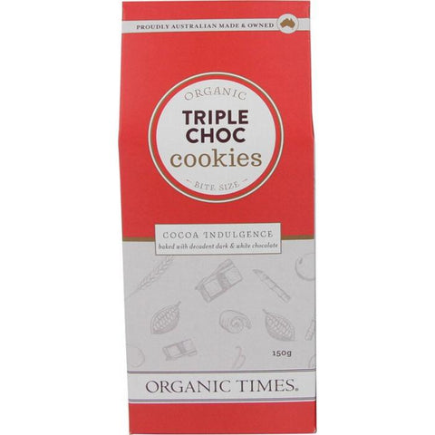 Organic Times Cookies Organic Triple Choc Chip 150g