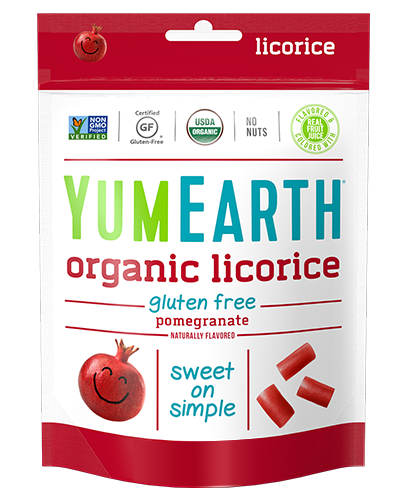 Yum Earth Organic Licorice Pomegranate 6x142g