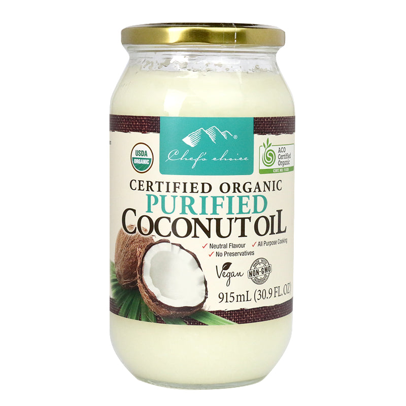 Chef’s Choice Certified Organic Purified Coconut Oil 915mL