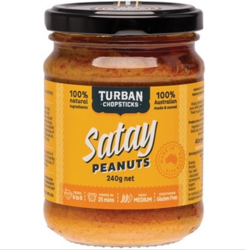 Turban Chopsticks Curry Paste - Satay Peanuts 240g