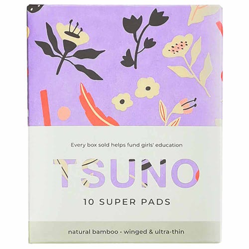 Tsuno Natural Bamboo Pads Super (Winged & Ultra-Thin) 10pk