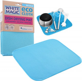 NEW WHITE MAGIC ECO CLOTH DISH DRYING MAT 40 x 45cm Absorbent Dish