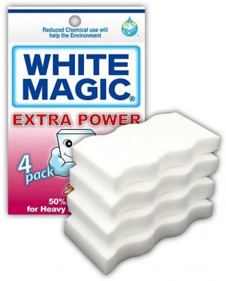 White Magic Eraser Sponge Extra Power 4Pk x8