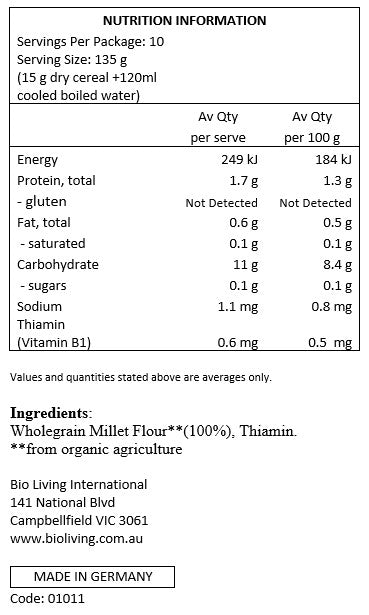 Holle Organic Millet Porridge 150g