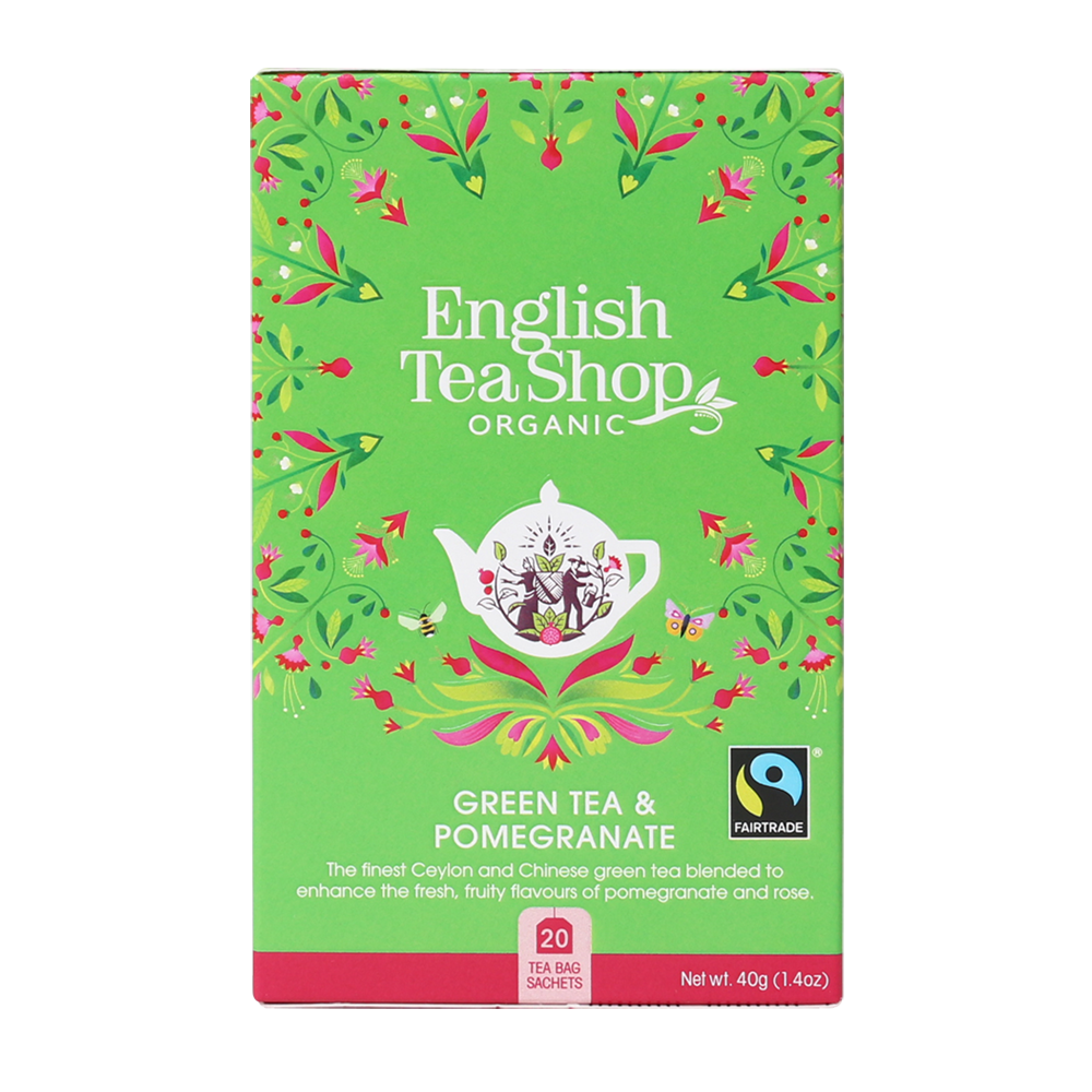 English Tea Shop Green Tea Pomegranate 20 Bags x 6