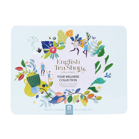 English Tea Shop Organic Gift Pack Your Wellness Collection Light Blue 36 Sachets