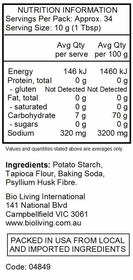 Bob's Red Mill - Vegan Egg Replacer 340g nutrtional information