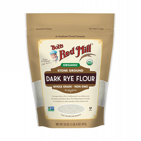 Bob's Red Mill Certified Organic Whole Grain Dark Rye Flour 567g front