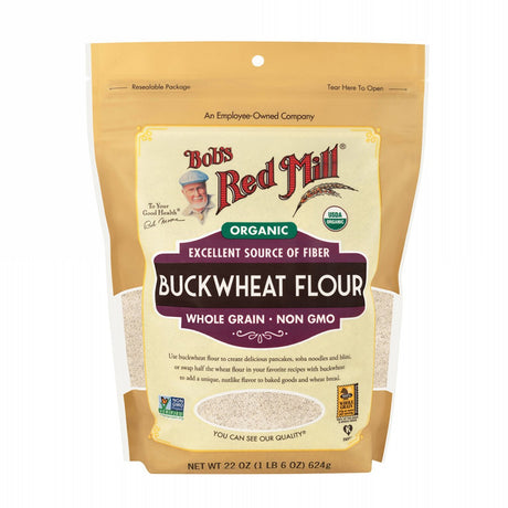 Bob's Red Mill Certified Organic Buckwheat Flour 623g front