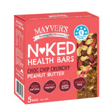 Mayver’s Naked Health Bars Choc Chip Crunchy Peanut Butter 150g x 5 bars Side