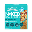 Mayver’s Naked Health Bars Salted Caramel Peanut Butter 40g x 15 Front