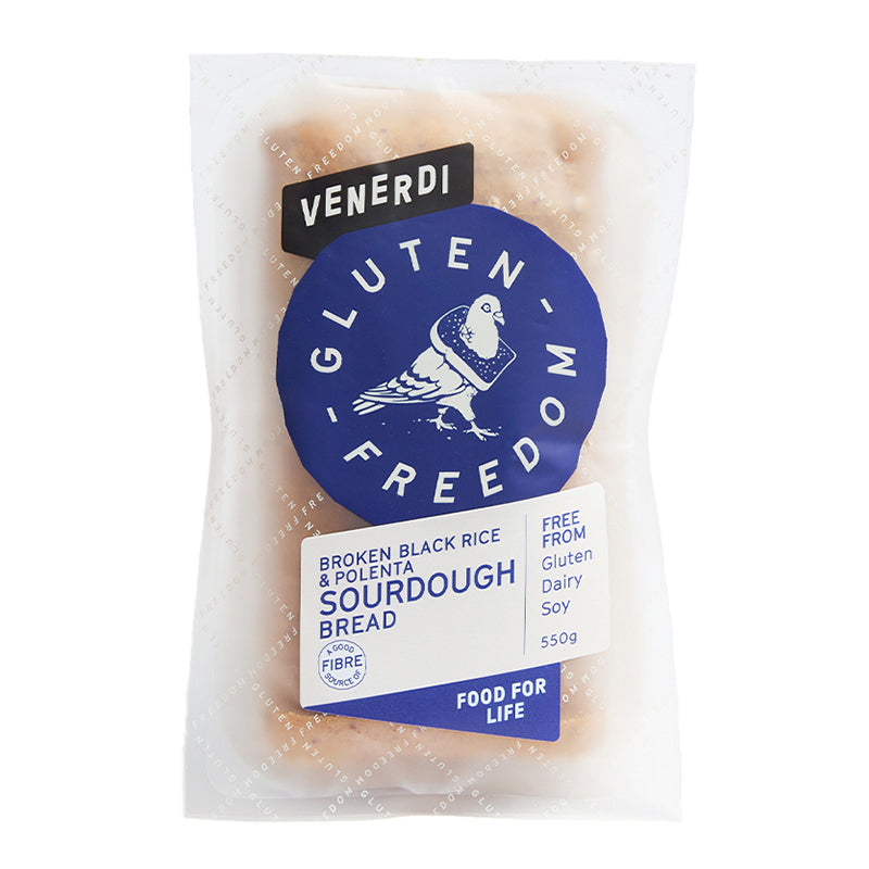 Broken Black Rice & Polenta Sourdough Bread 550g