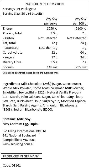 Schar Digestive Choc Biscuits 150g