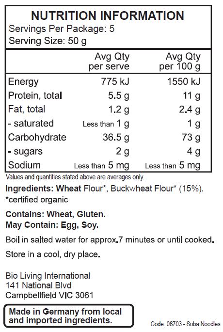 Alb-Gold Organic Soba Noodles 250g