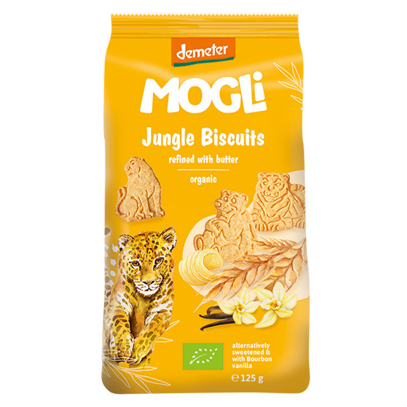 Mogli Organic Jungle Biscuits (formerly Butter Biscuits) 125g  x 7