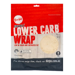Diego’s GoWell Lower Carb Wrap 400g x 8-pack Front