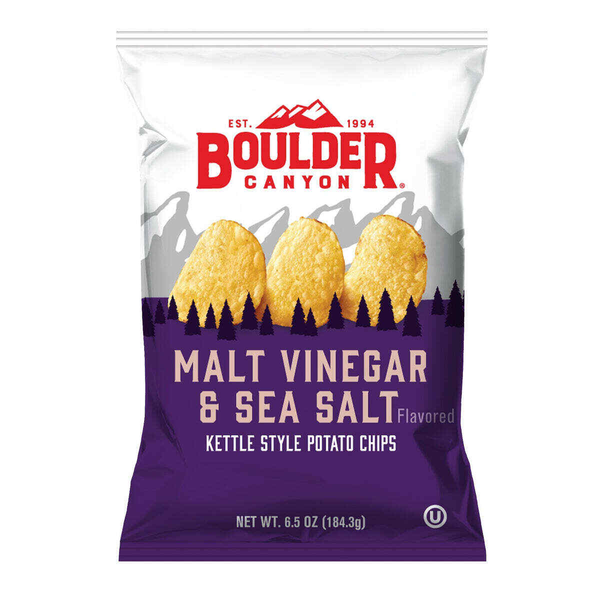 Boulder Canyon Malt Vinegar & Sea Salt Chips 142g