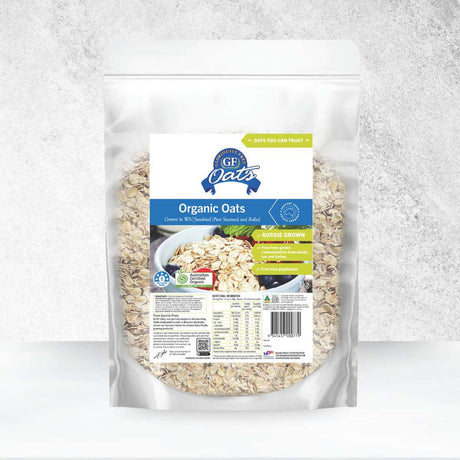 Gloriously Free Certified Organic Oats 1kg front