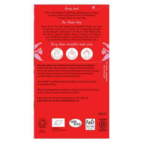 Pukka Organic Morning Berry x 20 Tea Bags