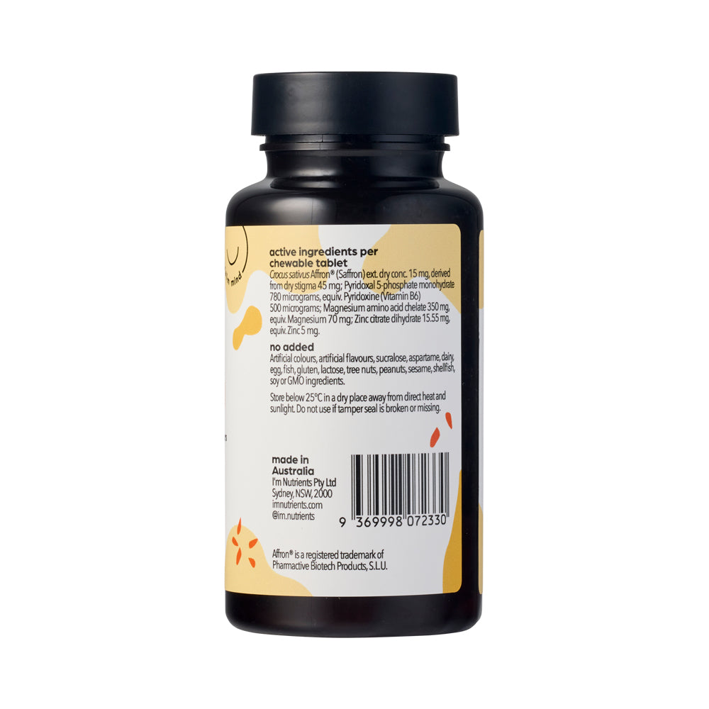 IM Nutrients Calm Mind Chewable 60 Tablets back