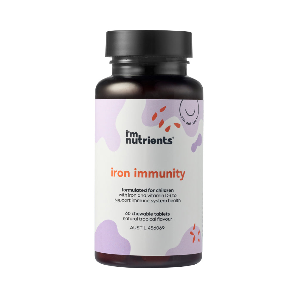 IM Nutrients Iron Immunity Chewable 60 Tablets front