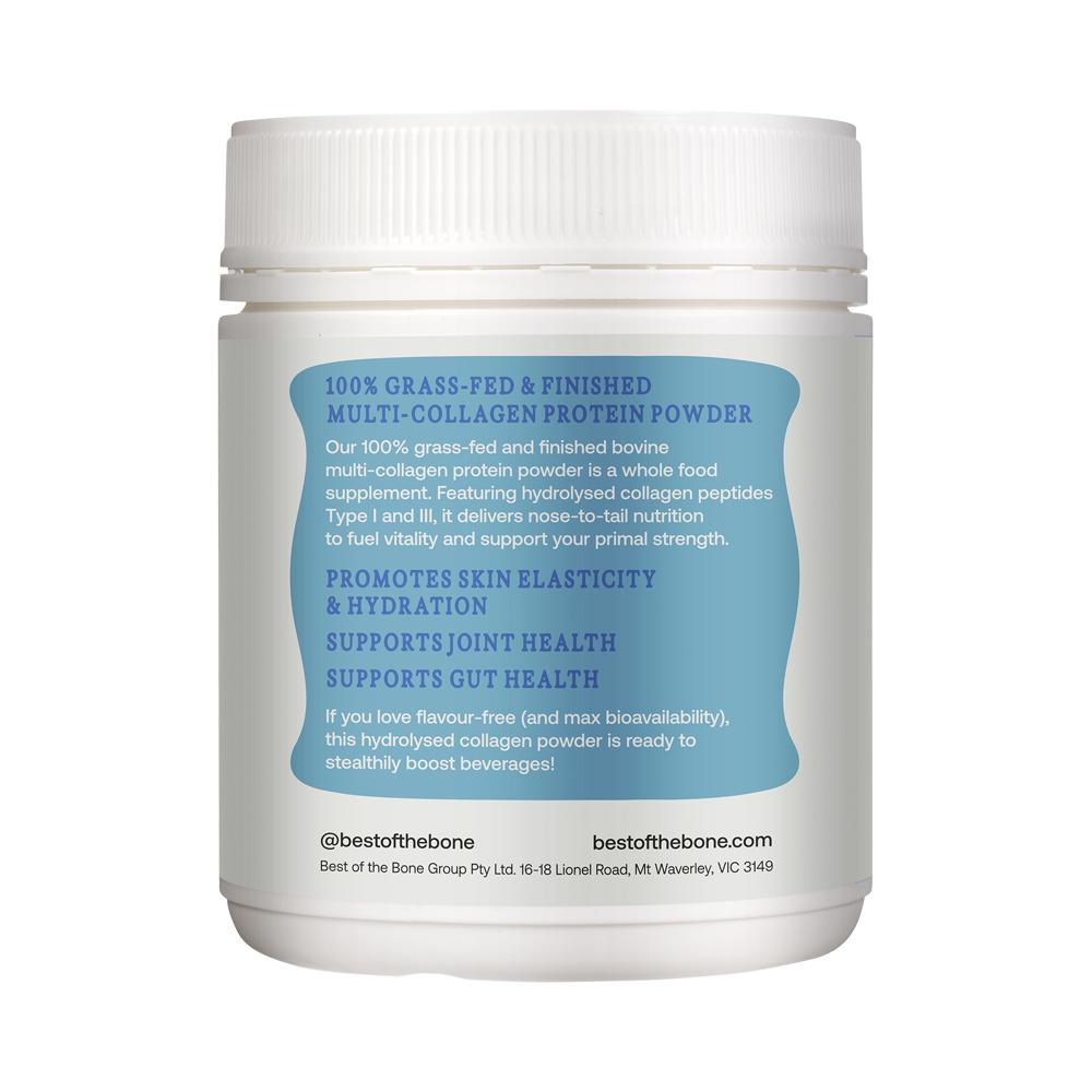 Best of the Bone Healing Multi-Collagen Protein Powder Hydrolysed Collagen Peptides Unflavoured 210g Back