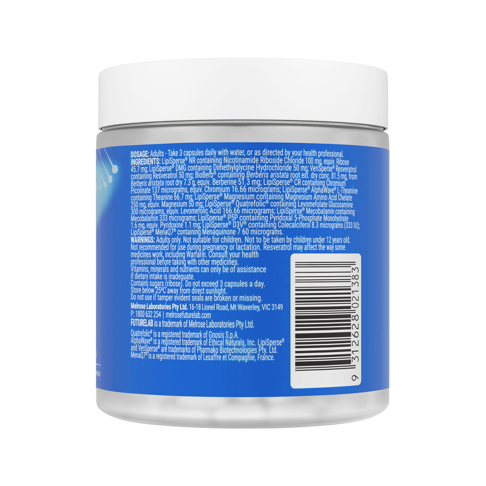 Melrose FutureLab Time Capsule Daily Longevity Complex 90vc Back