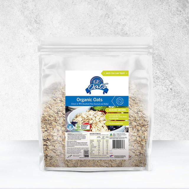 Gloriously Free Certified Organic Oats 2kg front