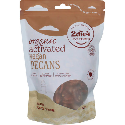 2die4 Live Foods Organic Activated Pecans Vegan 300g