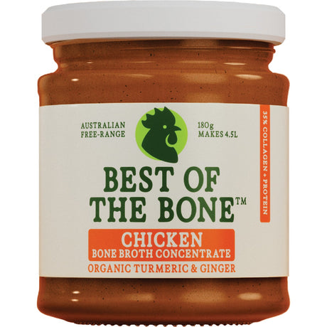 Best Bone Broth Concentrate Chicken Turmeric Ginger 180g Front